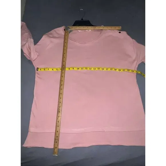 SOFT SURROUNDINGS Top Size L Rose Dawn Raw Edge Trim Relaxed Caprice Tunic 2BQ15 - Picture 6 of 9